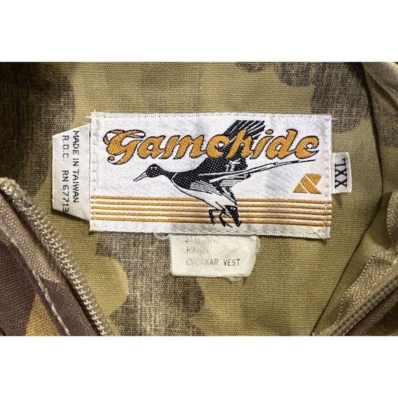 Gamehide Mens XXL Camo Vest Pheasant Hunting Shooting Pockets Vintage - Picture 2 of 3
